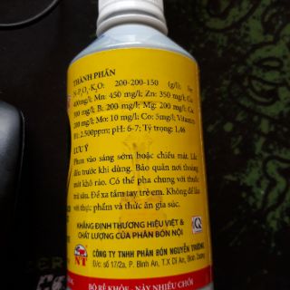 Vitamin B1 - Phân bón lá đậm đặc cao cấp