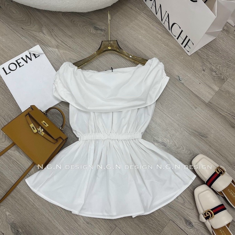 Áo bệt vai bo chun eo