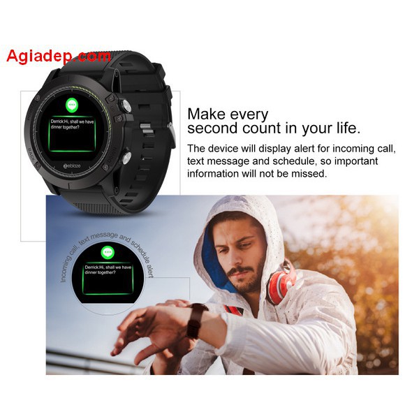 Đồng hồ thông minh Smart Watch Zeblaze V3HR đo nhịp tim, theo dõi sức khỏe - Hàng xin chống nước