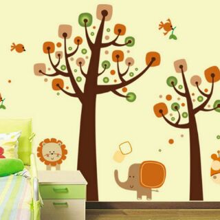 Decal dán tường vườn thú