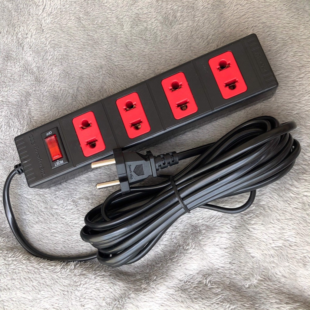 Ổ cắm Điện Quang 4 lỗ 2 chấu ECO ĐQESK 2WR 42ECO - bảo hành 12 tháng, công suất chịu tải 2000W