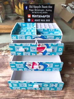 tủ đựng mỹ phẩm 4 tầng doraemon