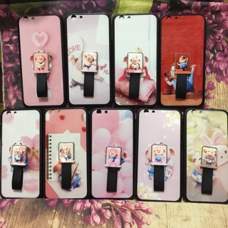 Ốp lưng Oppo F1S (A59) viền dẻo lưng thú nổi kèm iring siêu kute