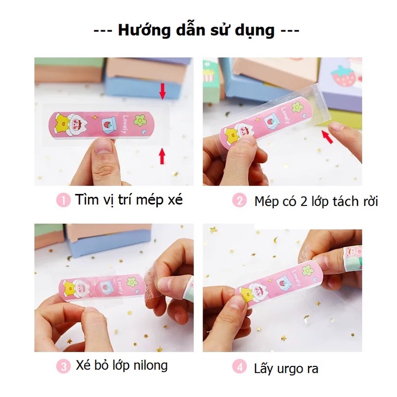 Băng Cá Nhân Urgo họa tiết hoạt hình kute hộp 20 miếng dán