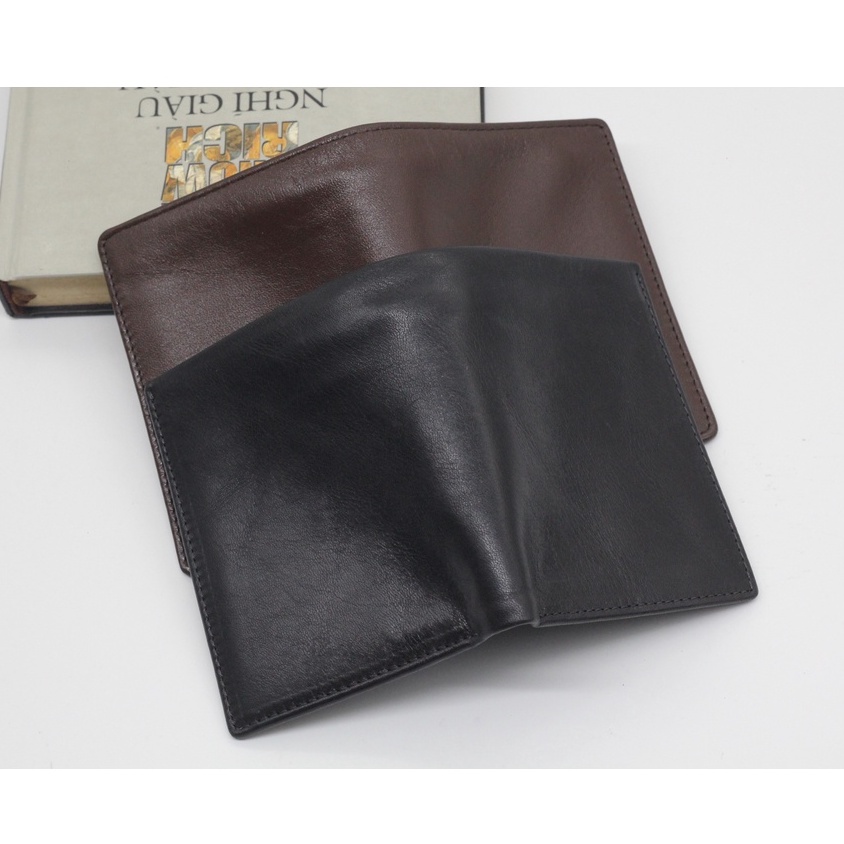 Bóp Nam Da Thật Cao Cấp, Ví Nam Da Bò Trơn - Kiểu Đứng,  Sản Phẩm Được Bảo Hành 12 Tháng VD01