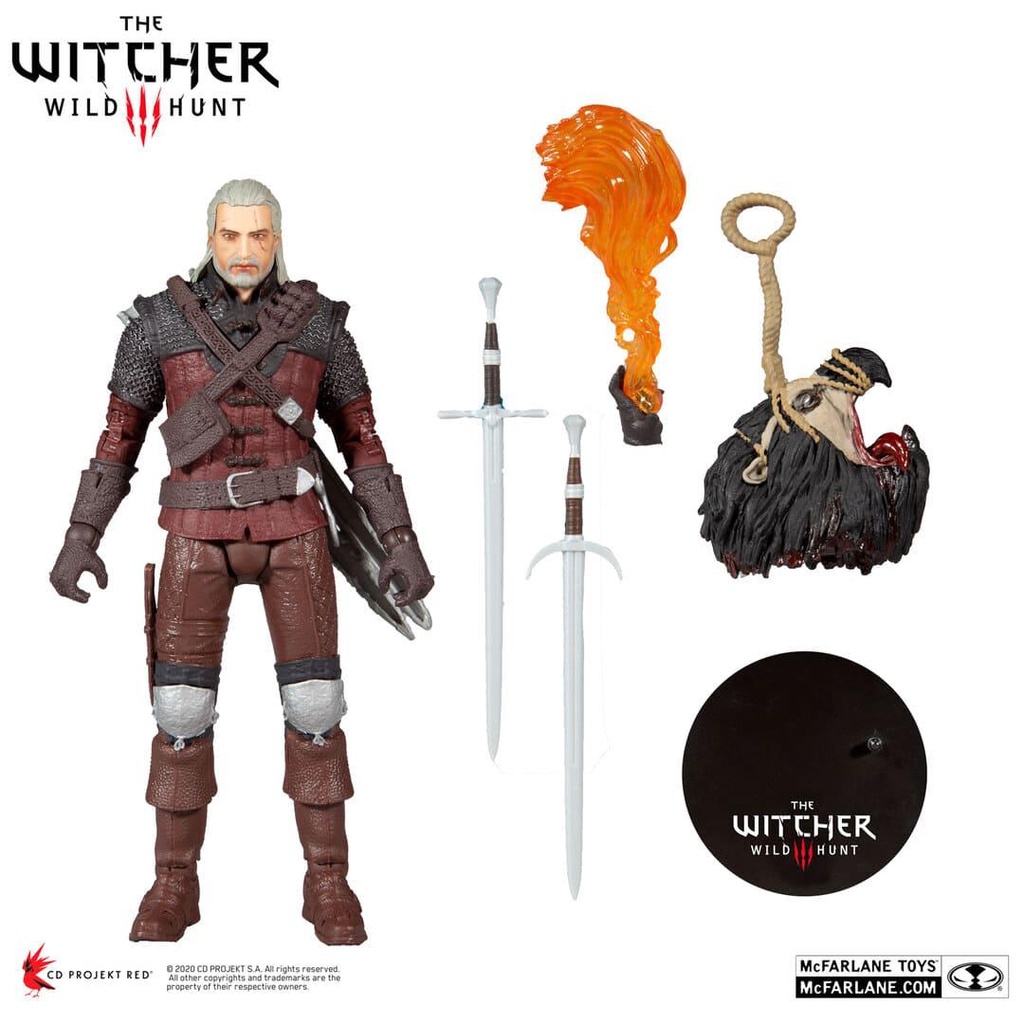 Mô hình The Witcher Geralt of Rivia 18cm Wolf Armor McFarlane Mô hình có khớp Nhựa PVC, ABS CHÍNH HÃNG MỸ TWMF03