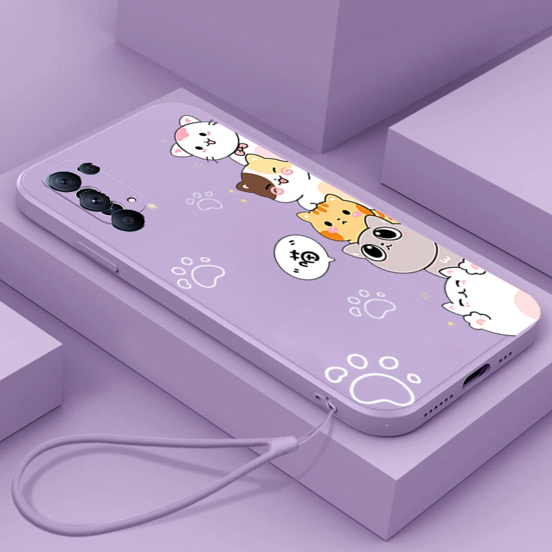 Ốp lưng OPPO RENO 5 5G OPPO RENO 4 4G Ốp Điện Thoại Silicon Mềm Mịn Bảo Vệ Cho OPPO RENO 5 PRO RENO 4 PRO DZMM01 viền vuông cute