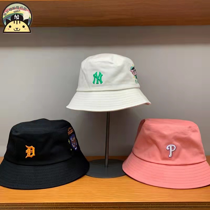 Mũ Bucket Unisex Màu Trơn Thêu Hình Hổ Thời Trang Đi Biển Mùa Hè