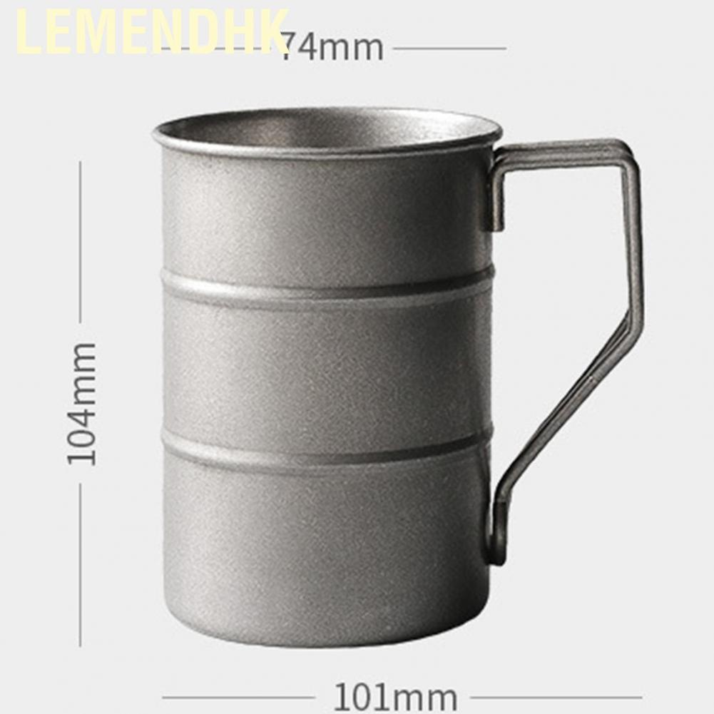 Lemendhk Beer Cup 304 Stainless Steel Retro Style Round Bamboo Shape Camping Mug for Indoor Outdoor