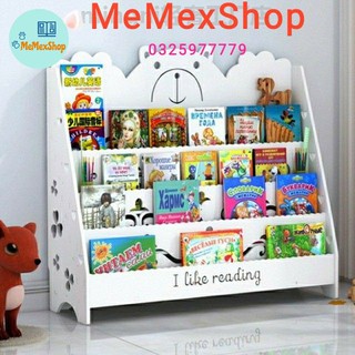 Kệ Sách Gấu 4 Cho Bé (PVC formex) full bộ kèm vít bắt siêu chắc