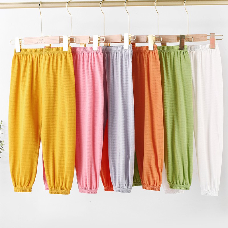 Quần Dài Cotton Màu Trơn Thời Trang Xuân Hè Cho Bé 100-160cm