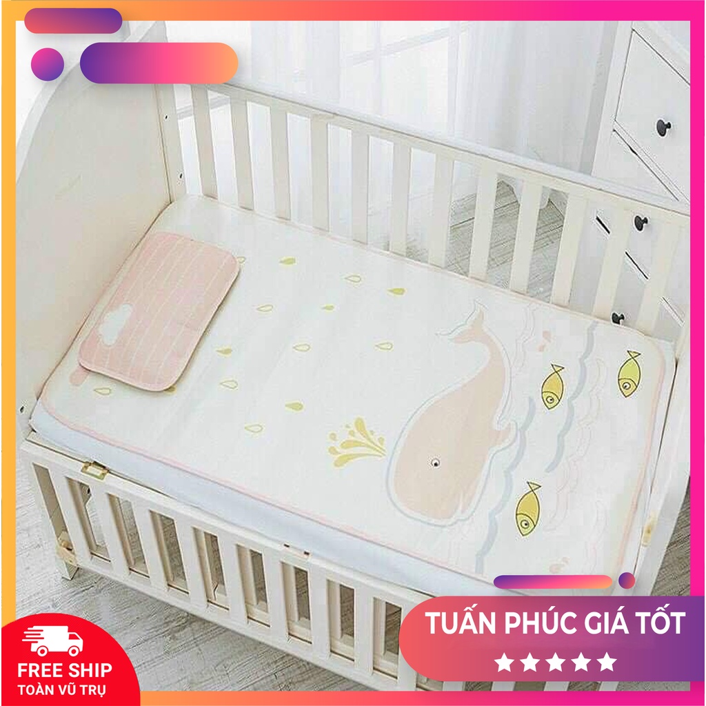 CHIẾU ĐIỀU HÒA CAO SU NON IN HÌNH 3D MỀM MẠI THOÀNG KHÍ CHO BÉ