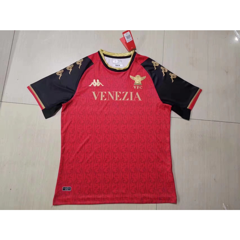 Venezia Áo Thun Bóng Đá Màu Đỏ Cho Nam # 2021-22