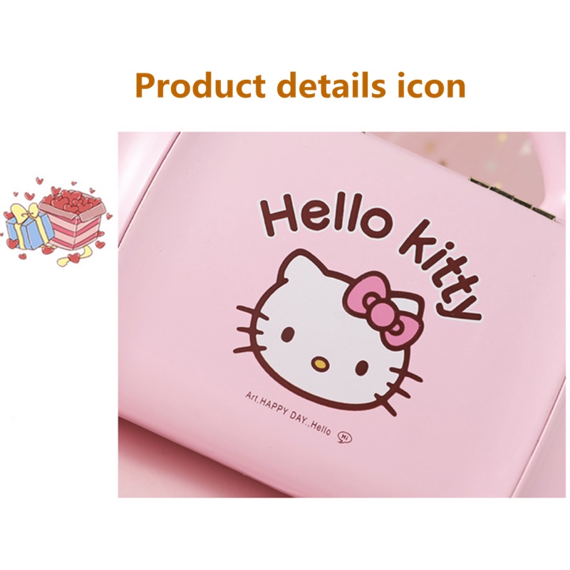 Hộp Nhạc Hello Kitty Cầm Tay Xoay Vòng Sáng Tạo Nhiều Màu Sắc Cho Bé