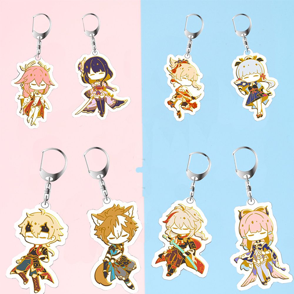 Móc chìa khóa bằng acrylic họa tiết anime thời trang