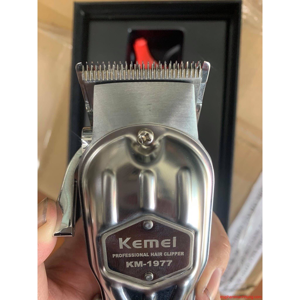 Tăng Đơ Cắt Tóc Chấn Viền Chuyên Nghiệp Kemei 1977 Pin Lithium 2500mAh Dành Cho Salon Tông Đơ Hớt Tóc Cao Cấp