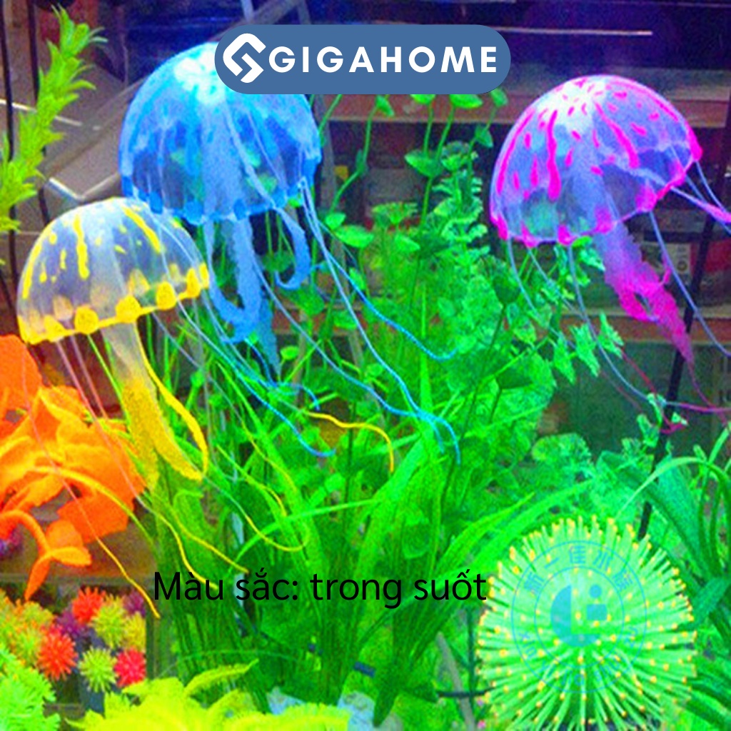 Sứa Giả Trang Trí Bể Cá, Hồ Cá Mini Phát Sáng Nếu Tiếp Xúc Với Đèn GIGAHOME 4942