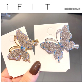 Kẹp Tóc iFIT Hình Hoa Và Bướm Đính Pha Lê Phong Cách Hàn Quốc