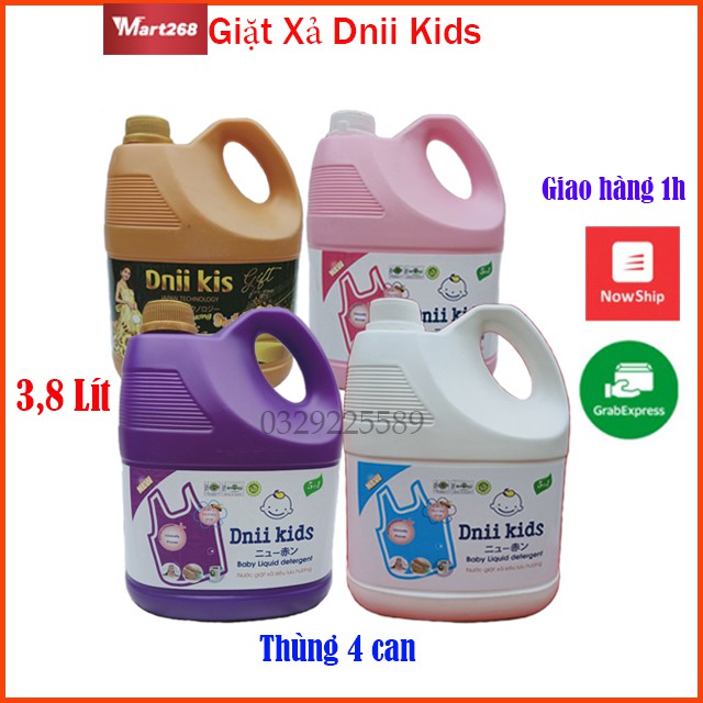 Nước Giặt Xả Dnii Kids 5in1 3800ml - Dùng cho bé