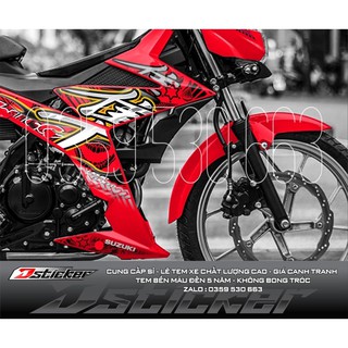 Tem rời Satria mẫu Hayabusa rời xe đỏ siêu độc