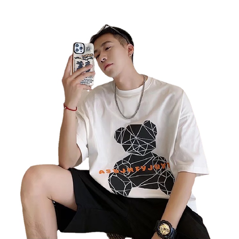 Áo Thun Tay Ngắn Dáng Rộng In Họa Tiết Hoạt Hình Phong Cách Nhật Bản Thời Trang Mùa Hè Cho Nam Và Nữ