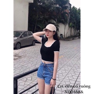 Áo crt viền cổ vuông -ND