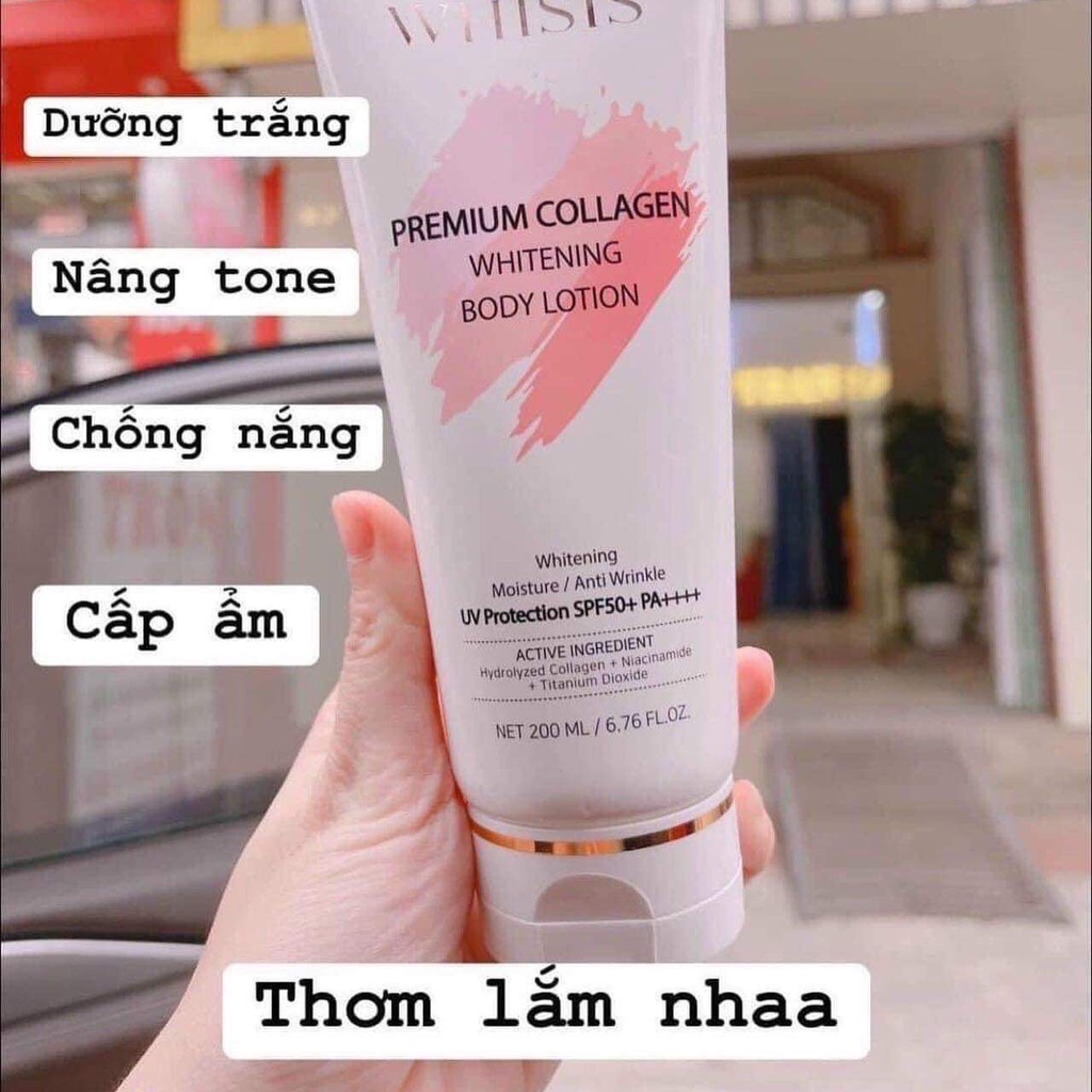 Kem dưỡng body WHISIS trắng da SPF 50+ PDA ++++ (200ml)