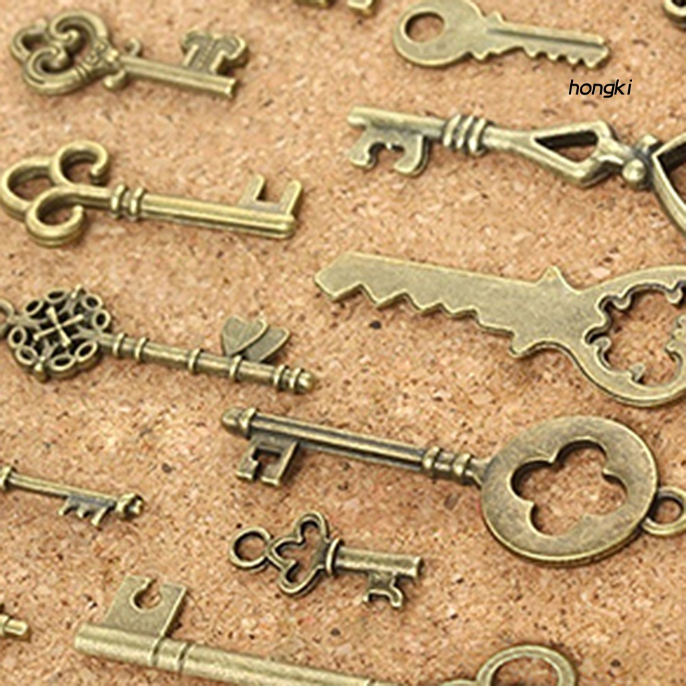 Bộ 13 Mặt Dây Chuyền Hình Chìa Khóa Phong Cách Cổ Điển Độc Đáo