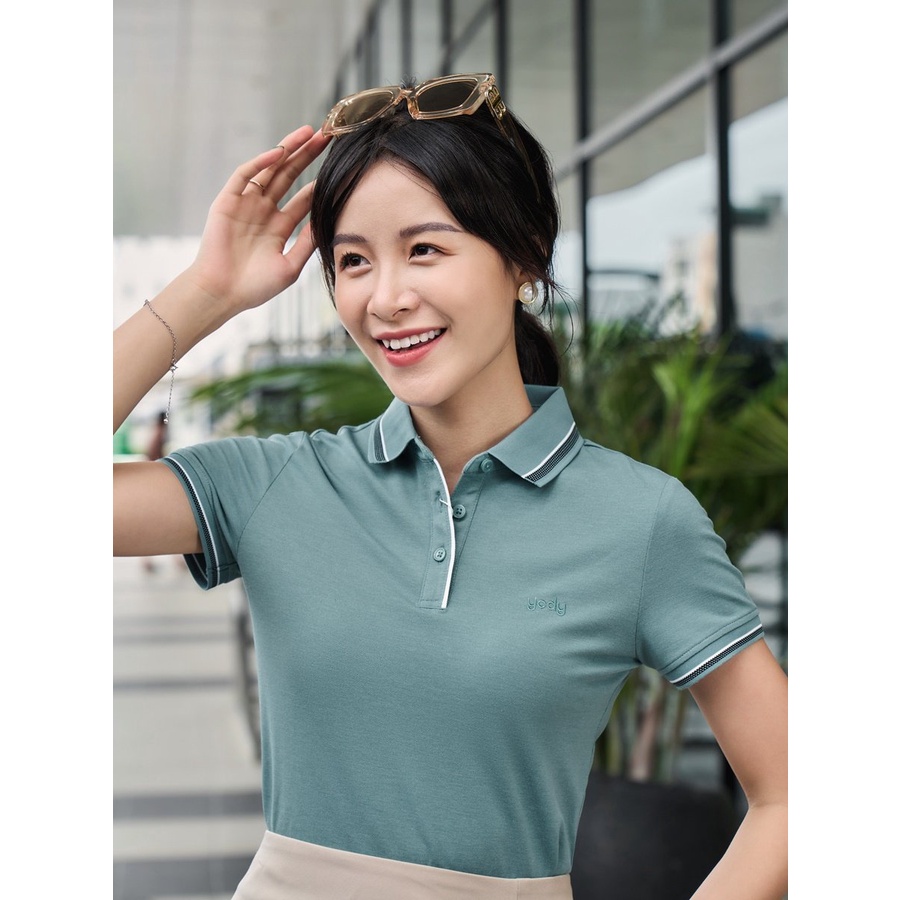 Áo Polo Nữ Sợi Se Phối Nẹp Thoáng Mát Mềm Mịn Dáng Đẹp APN5402