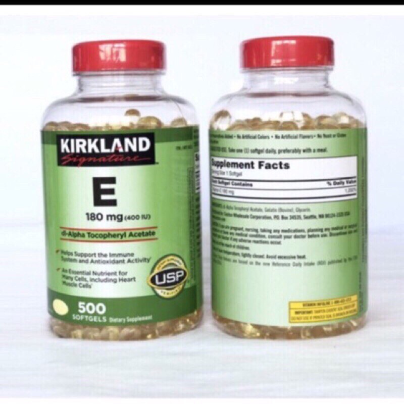 Vitamin E 400 IU 500 Viên Kirkland Của Mỹ, Date 2025