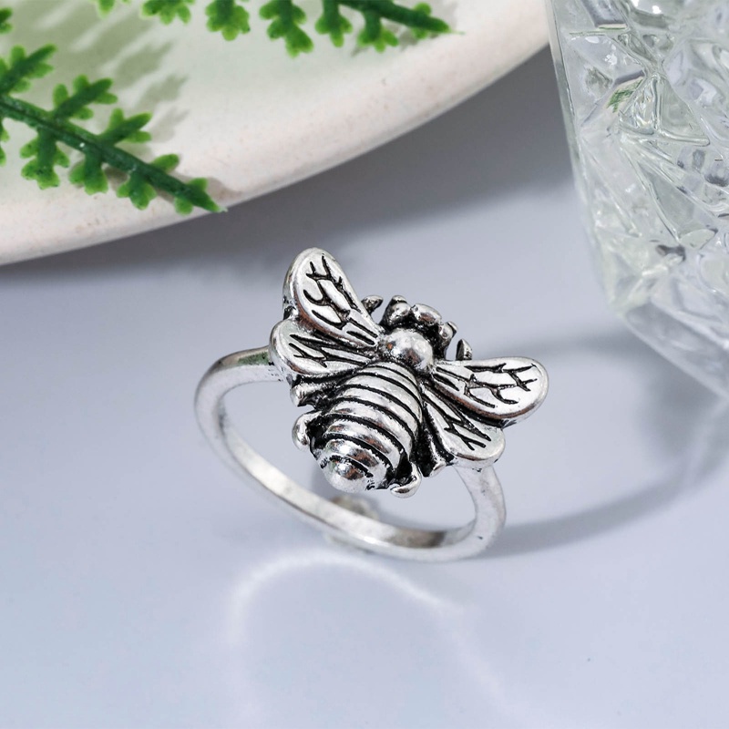 Nhẫn Đeo Ngón Tay Mạ Bạc Hình Trái Tim / Đầu Lâu / Bông Hoa / Trái Tim Phong Cách Hip Hop Mới Cho Nữ