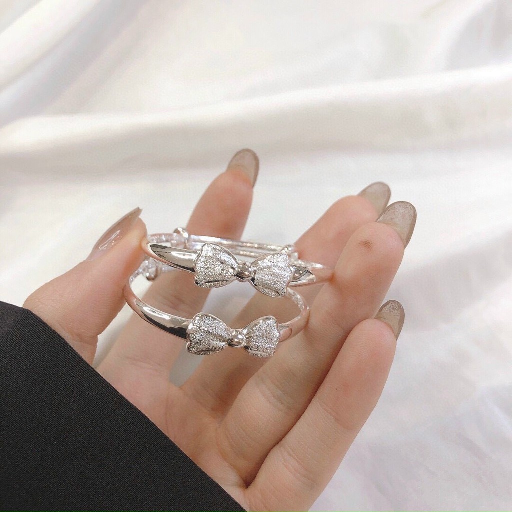Vòng tay nơ bạc cho bé S990 hàng nhập khẩu cao cấp-Minh Tâm Jewelry