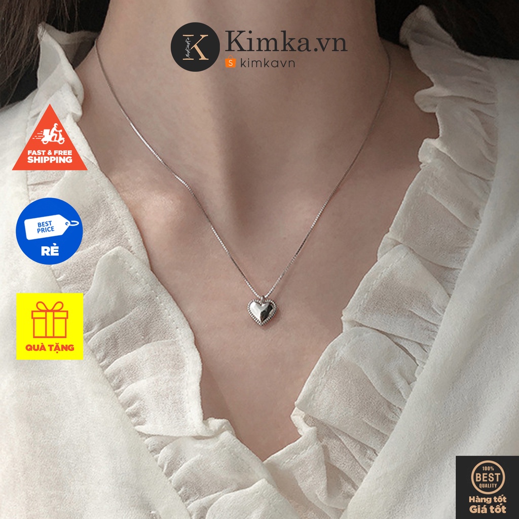 (0123) Vòng Cổ Dây Chuyền Mặt Trái Tim Sang Trọng ❤️