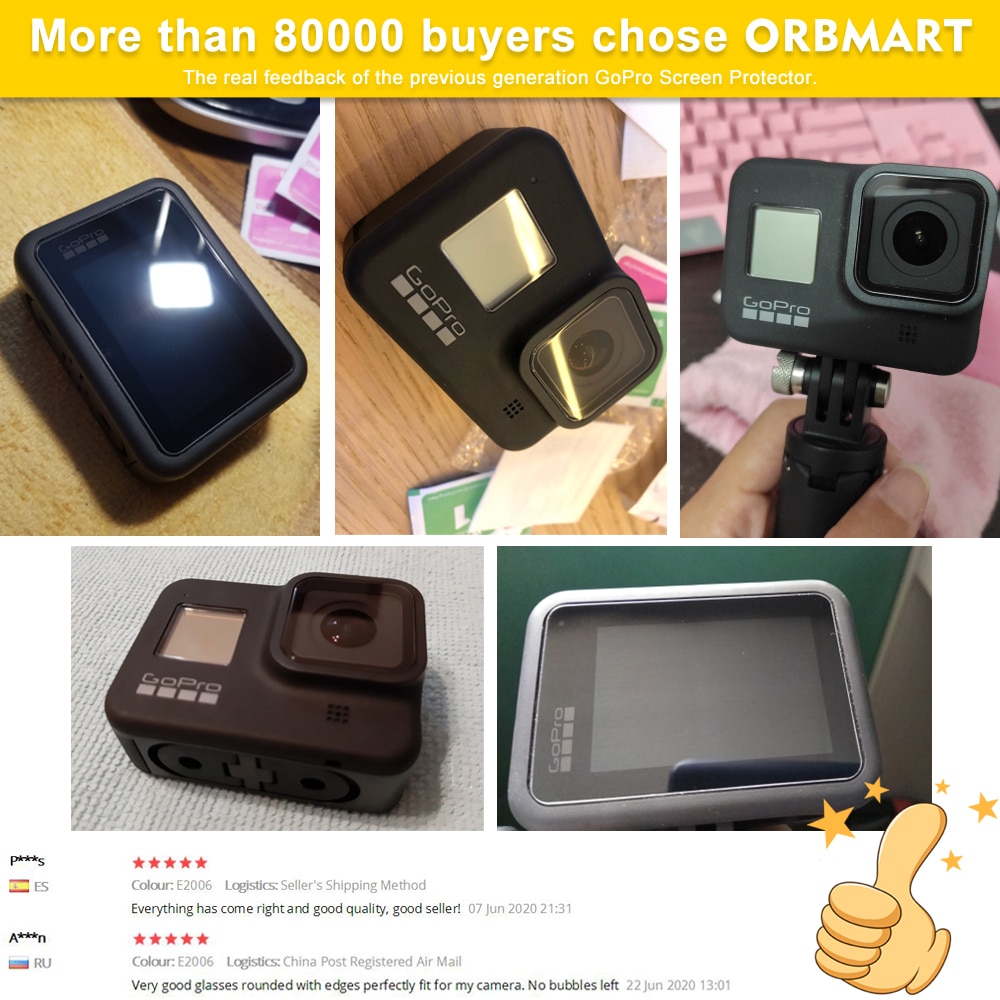 Kính Cường Lực Bảo Vệ Camera 3 Trong 1 Cho Gopro Hero 9
