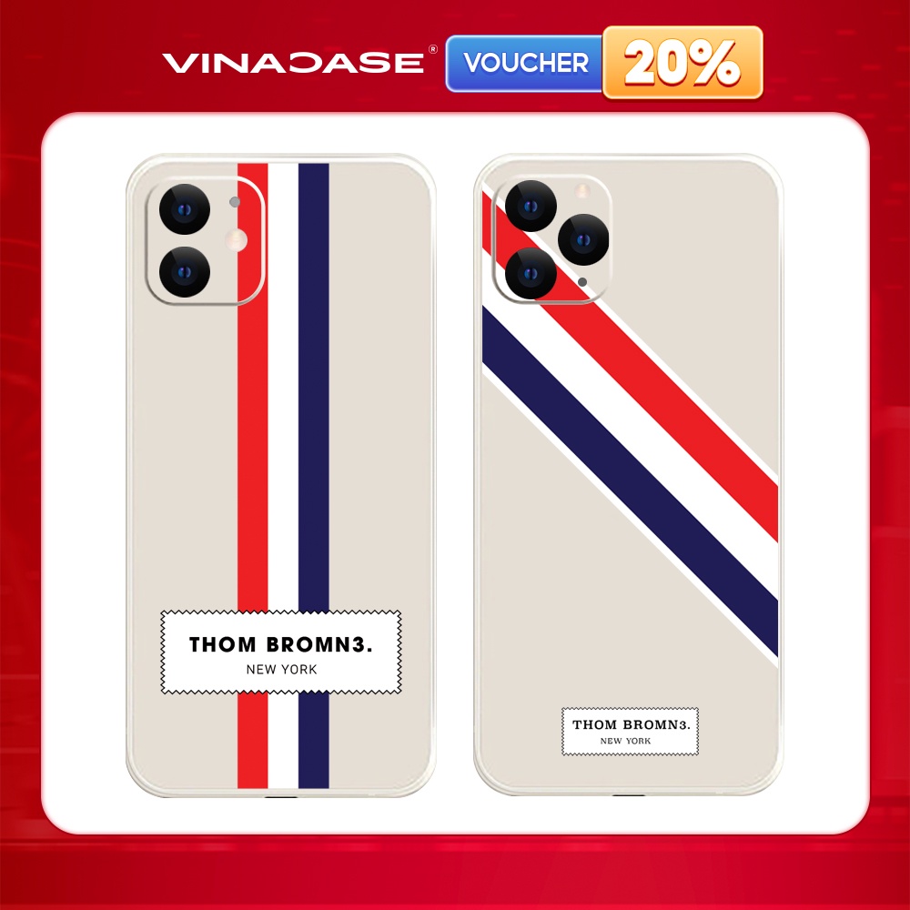 Ốp lưng Vina Case Iphone 6S/7 Plus/X/Xr/...Silicone TPU dẻo viền vuông bảo vệ camera hình Thom Bromn 3