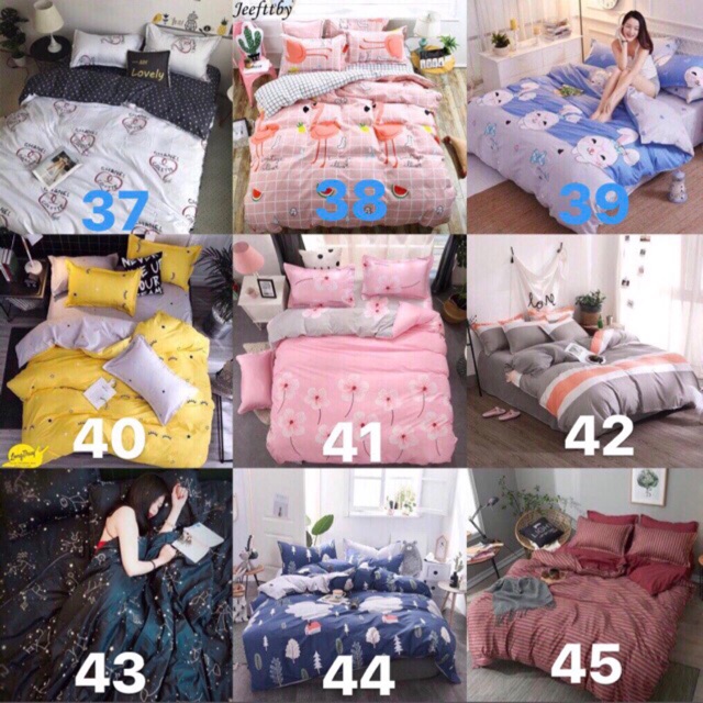 [Tổng Kho Sỉ Lẻ] Set 5 món bộ chăn ga gối cotton poly nhiều mẫu