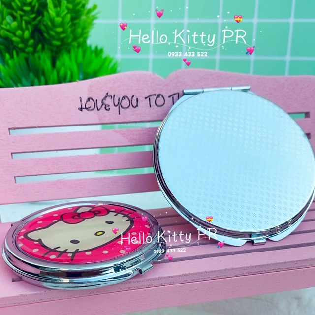 GƯƠNG 2 MẶT BỎ TÚI HELLO KITTY