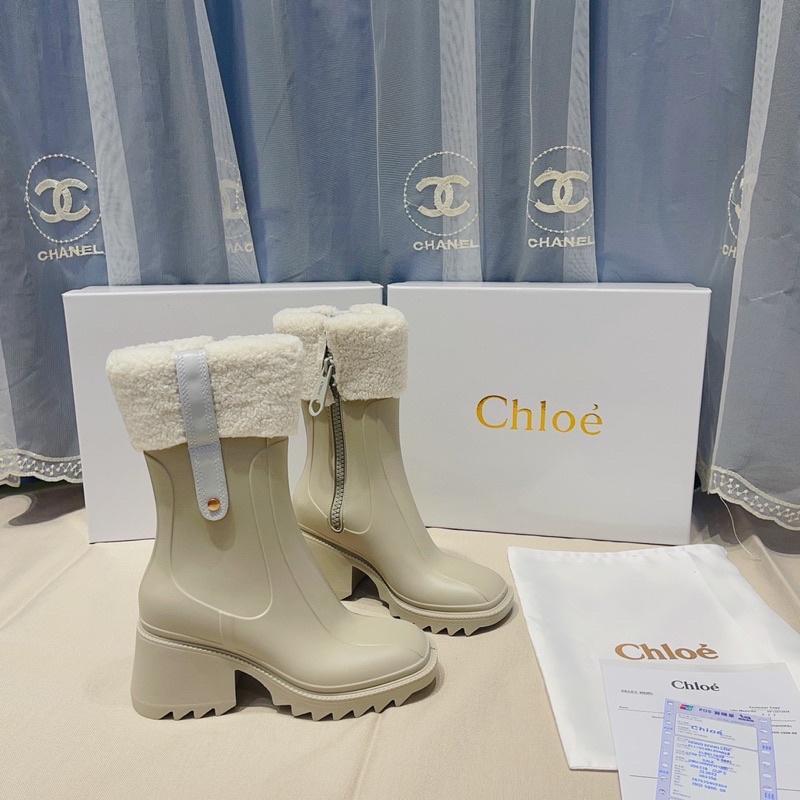 Boot Chloe Cổ Lông Đen Kem Nâu Full Size 35-39  -  By Anh Dinh Phuong