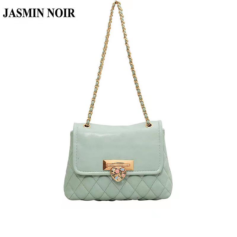 JASMIN NOIR Women Plaid Quilted Crossbody Bag  Chain Flap