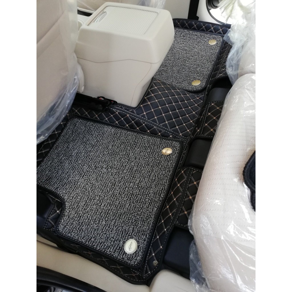 Thảm Trải Lót Sàn Ô Tô 6D Cho Xe Mitsubishi Xpander Da PU Trám Cao Cấp, Không Mùi, Chống Nước 100%