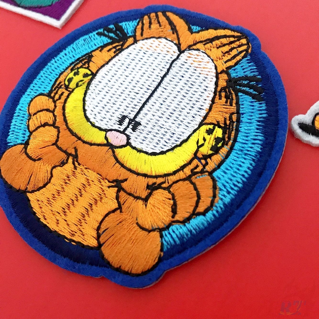 ☸ Cartoon：Garfield Patch ☸ 1Pc Cartoon Cat Diy Sew on Iron on Badges Patches（Garfield - Series 04）