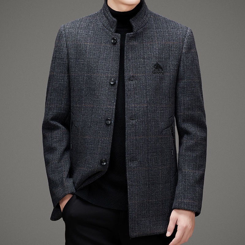 Áo Khoác Len Cổ Đứng Cao Cấp Thời Trang Dành Cho Nam