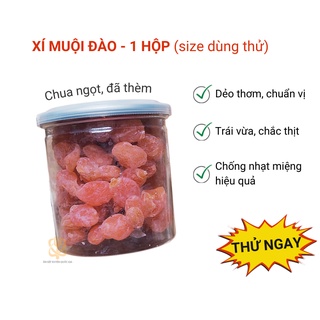 Ô mai xí muội đào hồng chua ngọt - 1 hộp | Đồ ăn vặt ngon từ trái cây khô | Ăn Vặt Xuyên Quốc Gia
