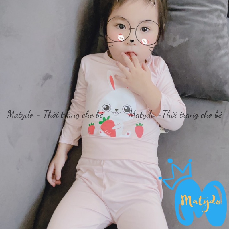 Quần áo trẻ em đồ bộ áo quần dài tay bo ống cạp cao cho bé trai bé gái nằm điều hòa BD07