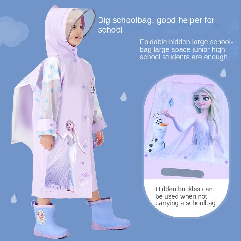 ♛Áo Mưa Đi Học Thiết Kế Dễ Thương Cho Bé