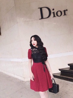 Đầm bố tag nơ