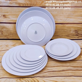 Dĩa sứ tròn minh long 15,18,20,22cm - dĩa sứ tròn minh long