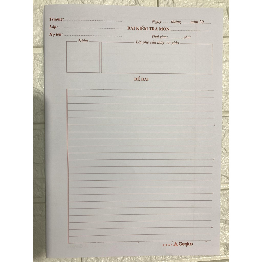 Giấy kiểm tra Hưng Thịnh Cấp 1, Cấp 2, cấp 3 (Hàng chuẩn công ty Hưng Thịnh)