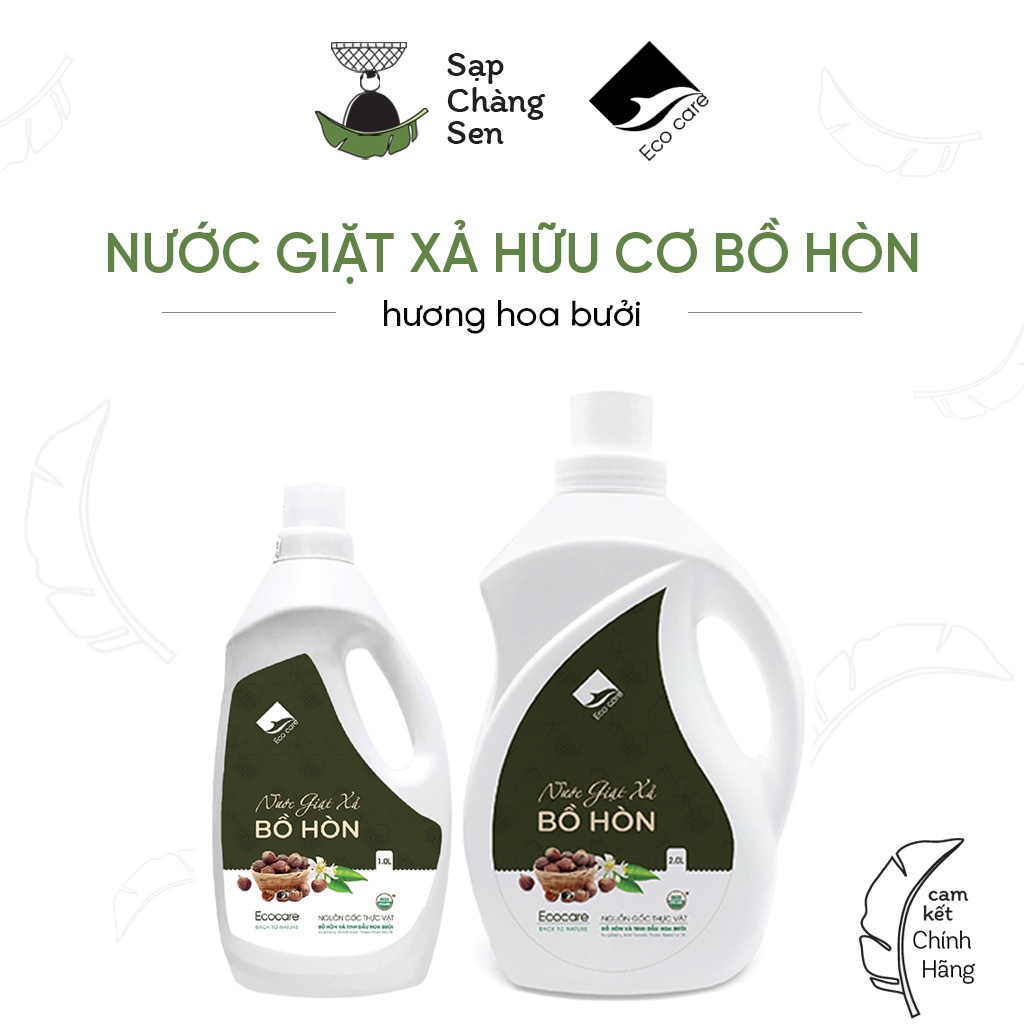 Nước giặt xả hữu cơ bồ hòn (Ecocare) - hương hoa bưởi