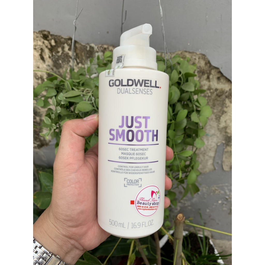 🇩🇪Goldwell🇩🇪 Hấp dầu suôn mượt 60s Goldwell Just Smooth 60sec Treatment 500ml